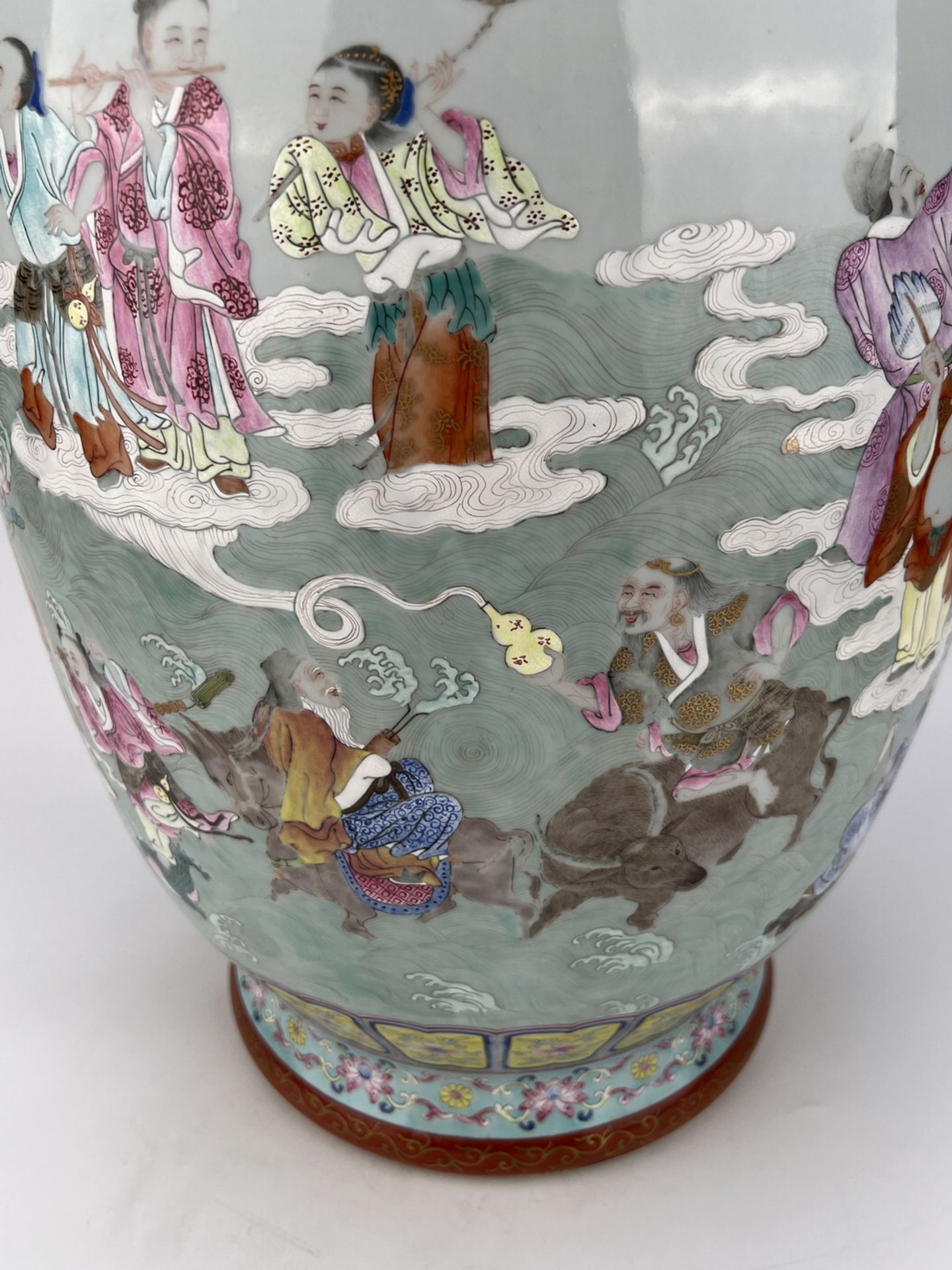 An extra ordinary large size of Chinese Famille Rose rose vase, 18TH/19TH Century Pr.  - Image 19 of 24