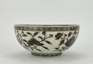 A Chinese underglaze red bowl, 17TH/18TH Century Pr.