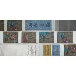 A Chinese long scroll of hand painting, 19TH/20TH Century Pr.
