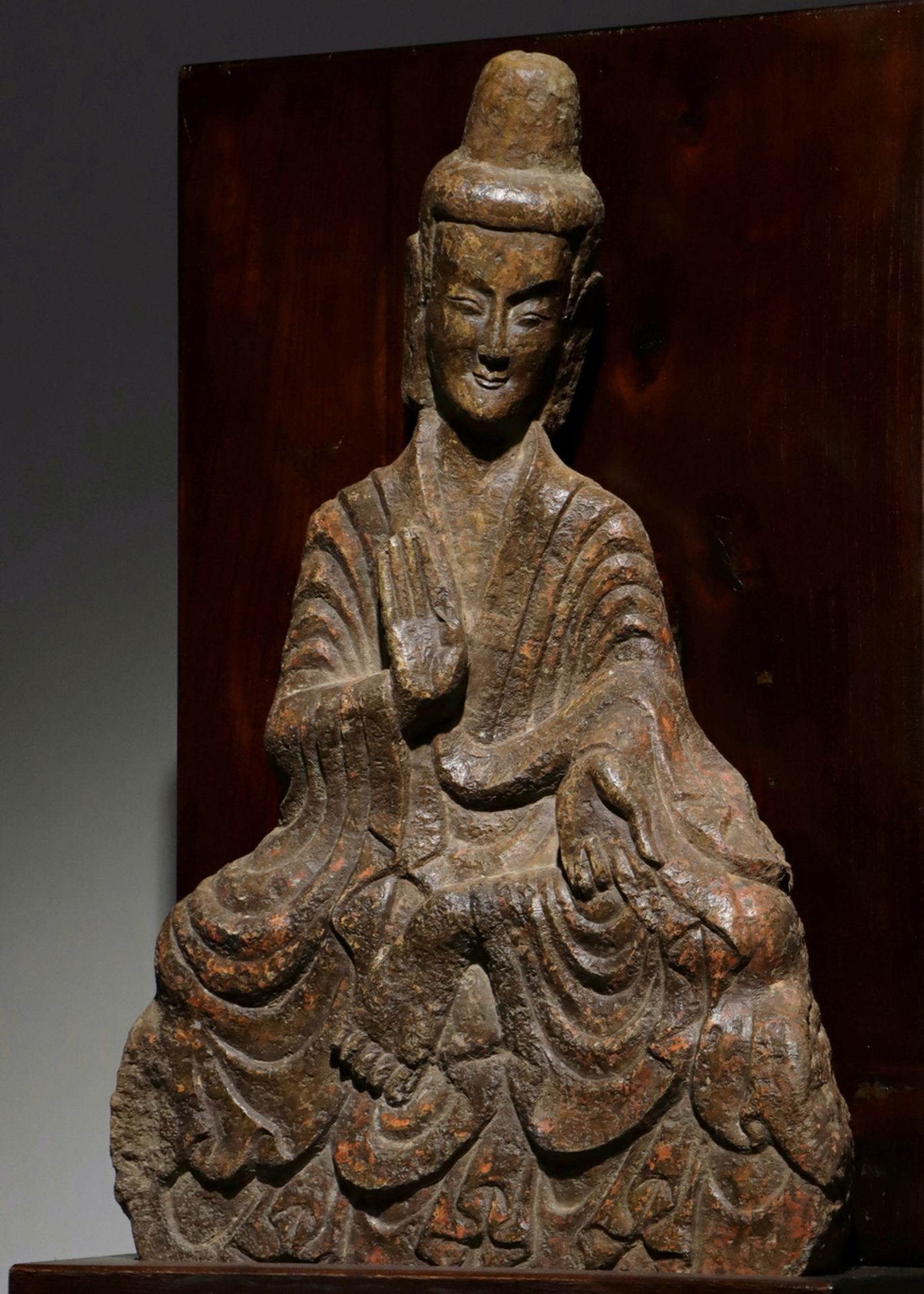 A Chinese stone sculpture, 14TH Century earlier Pr. Collection of NARA private gallary. - Image 9 of 9