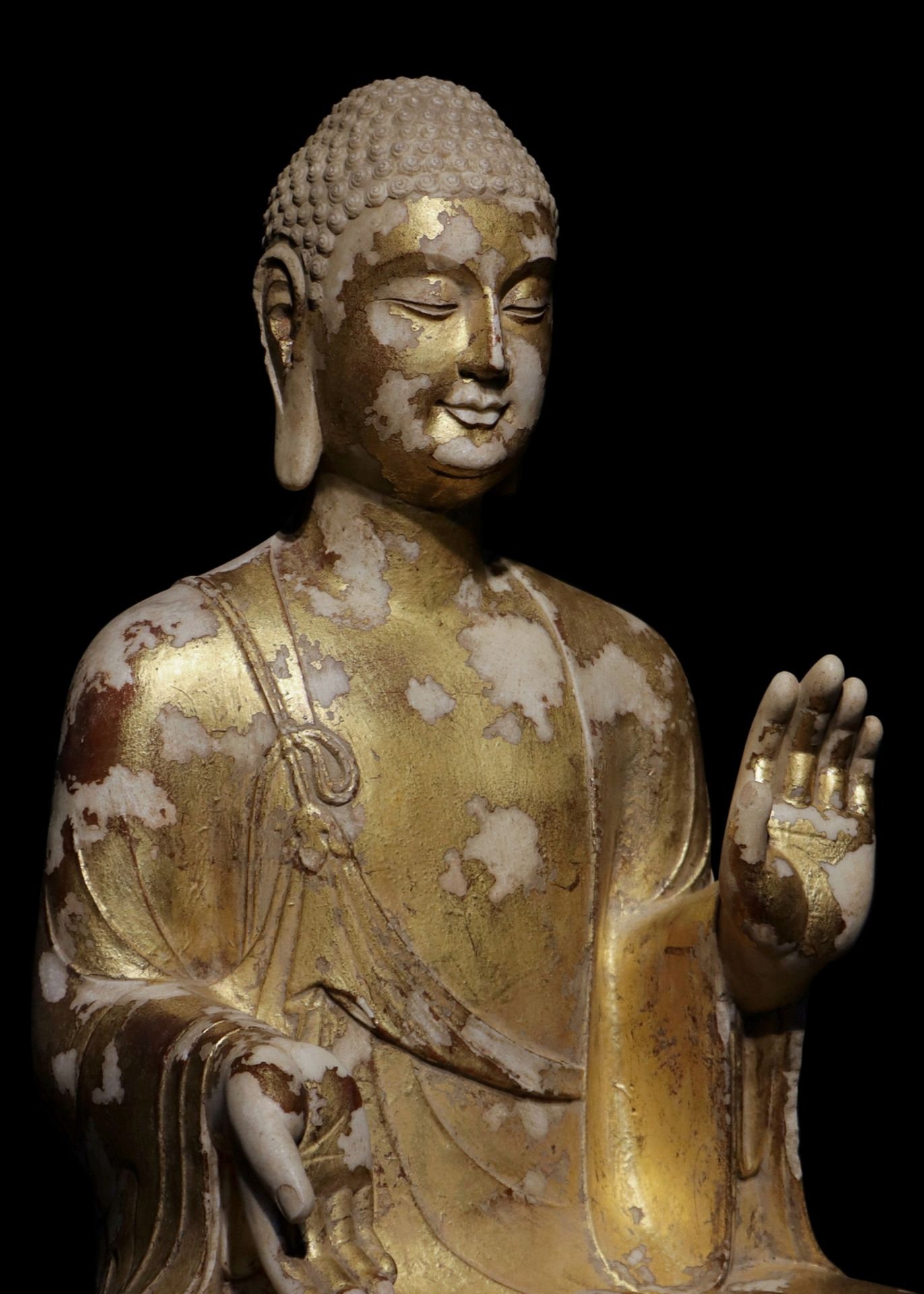 A Chinese stone sculpture, 14TH Century earlier Pr. Collection of NARA private gallary. - Image 7 of 9