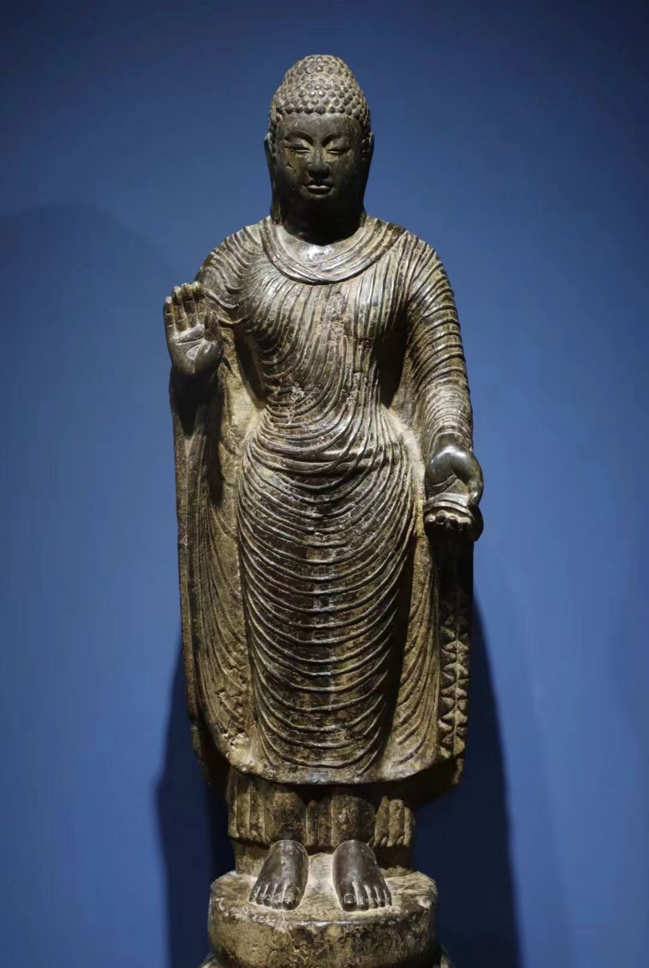 A Chinese stone sculpture, 14TH Century earlier Pr. Collection of NARA private gallary. - Image 4 of 9