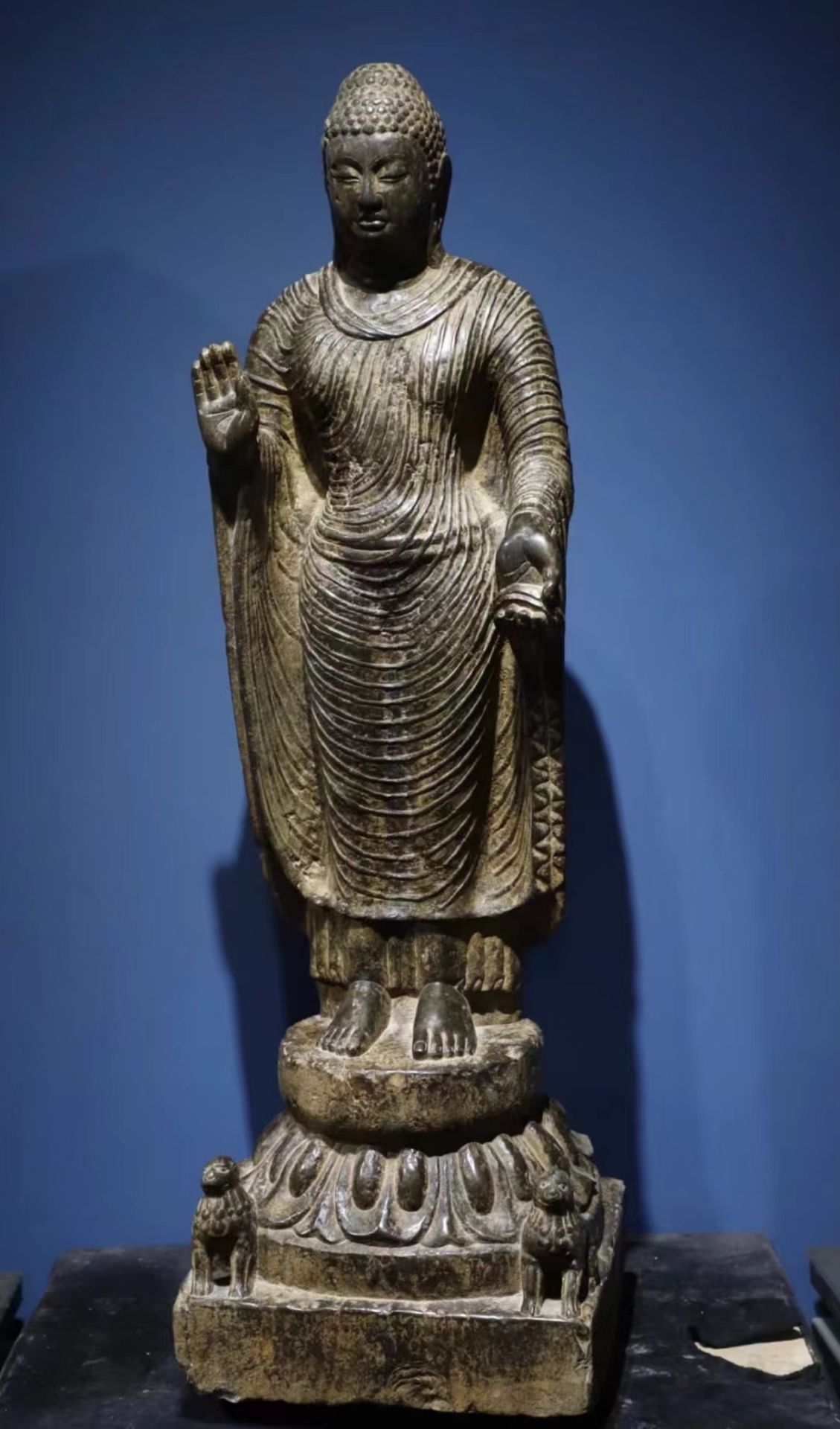 A Chinese stone sculpture, 14TH Century earlier Pr. Collection of NARA private gallary. - Image 3 of 9