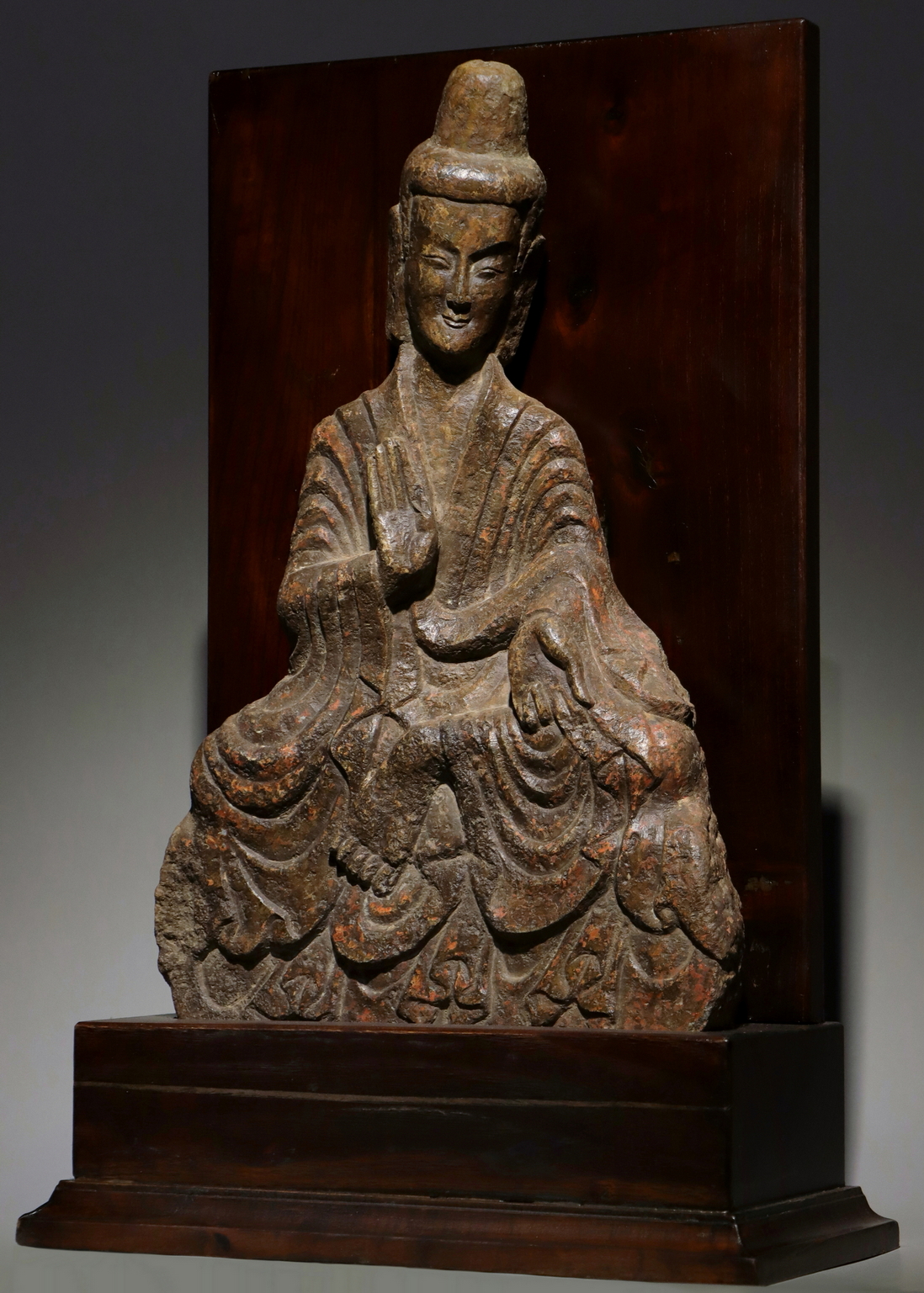A Chinese stone sculpture, 14TH Century earlier Pr. Collection of NARA private gallary. - Image 3 of 9