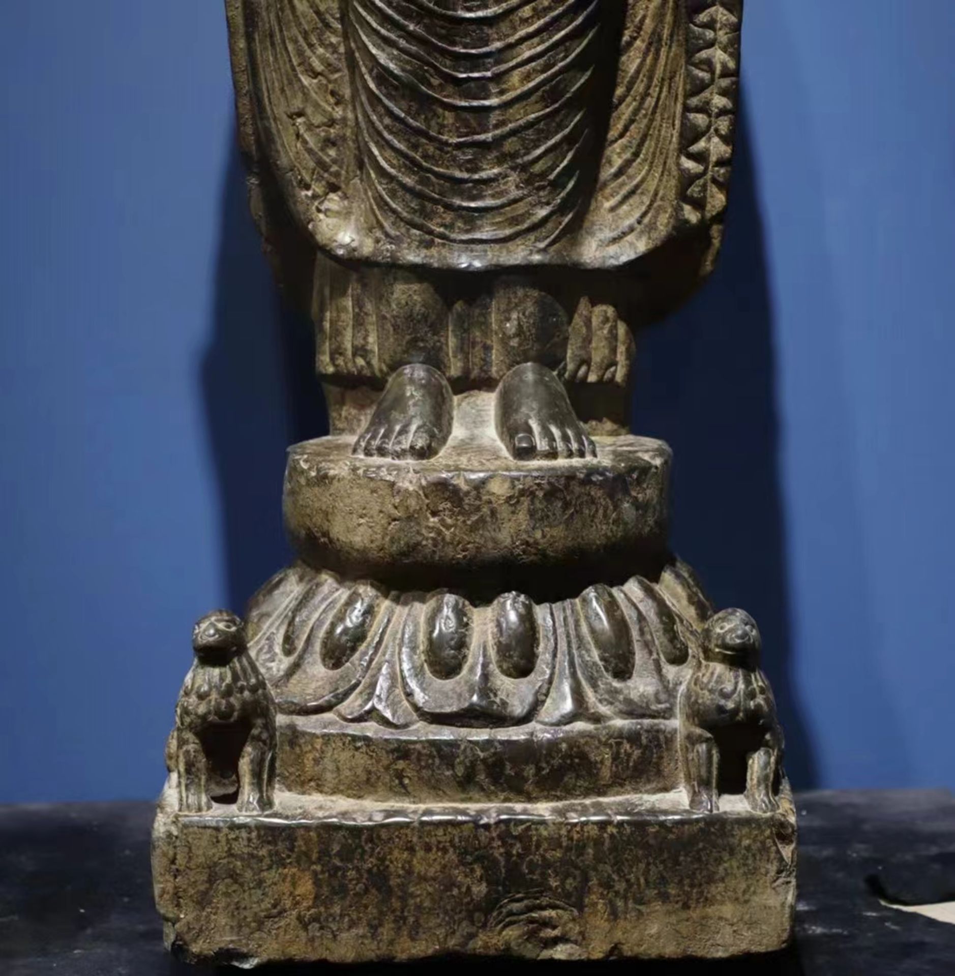 A Chinese stone sculpture, 14TH Century earlier Pr. Collection of NARA private gallary. - Image 5 of 9