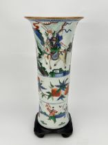 A Chinese Gu-type Famille Rose vase, 17TH/18TH Century Pr.