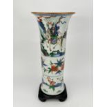 A Chinese Gu-type Famille Rose vase, 17TH/18TH Century Pr. 