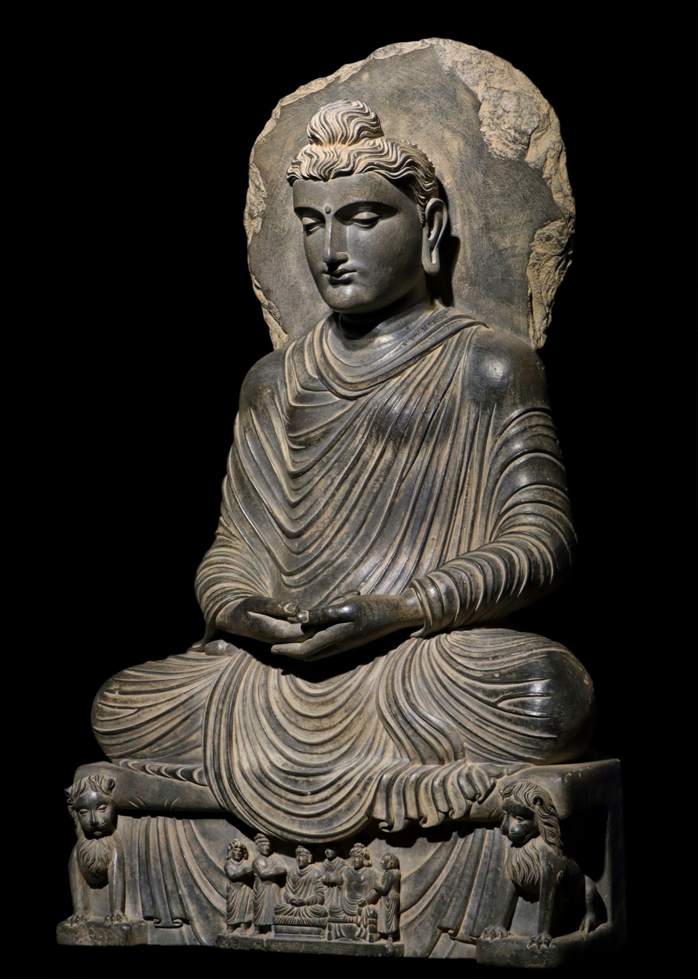 A Chinese stone sculpture, 14TH Century earlier Pr. Collection of NARA private gallary. - Image 3 of 9