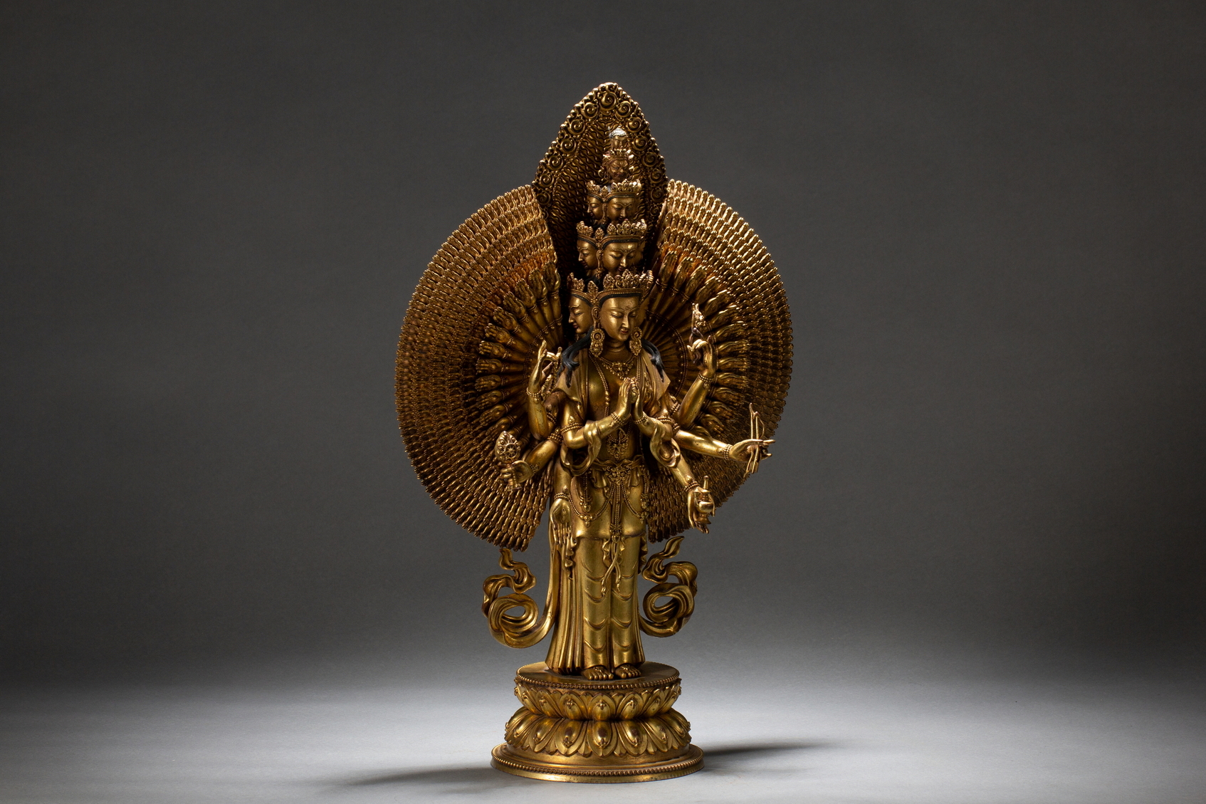 A Chinese bronze figure, 16TH/17TH Century Pr.Collection of NARA private gallary.  - Image 4 of 11