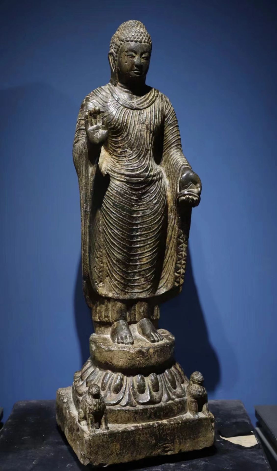 A Chinese stone sculpture, 14TH Century earlier Pr. Collection of NARA private gallary. - Image 6 of 9