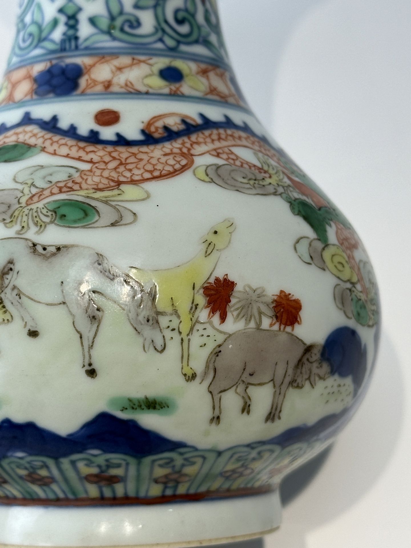 Chinese Doucai Porcelain Vase, Qianlong Mark. - Bild 18 aus 23