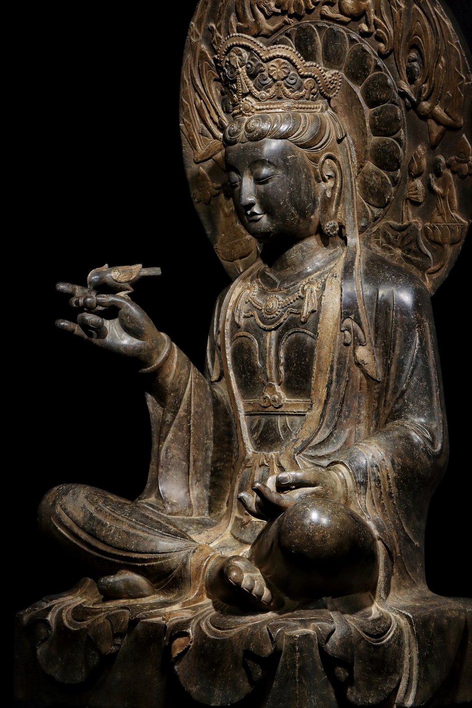 A Chinese stone sculpture, 14TH Century earlier Pr. Collection of NARA private gallary. - Image 8 of 9