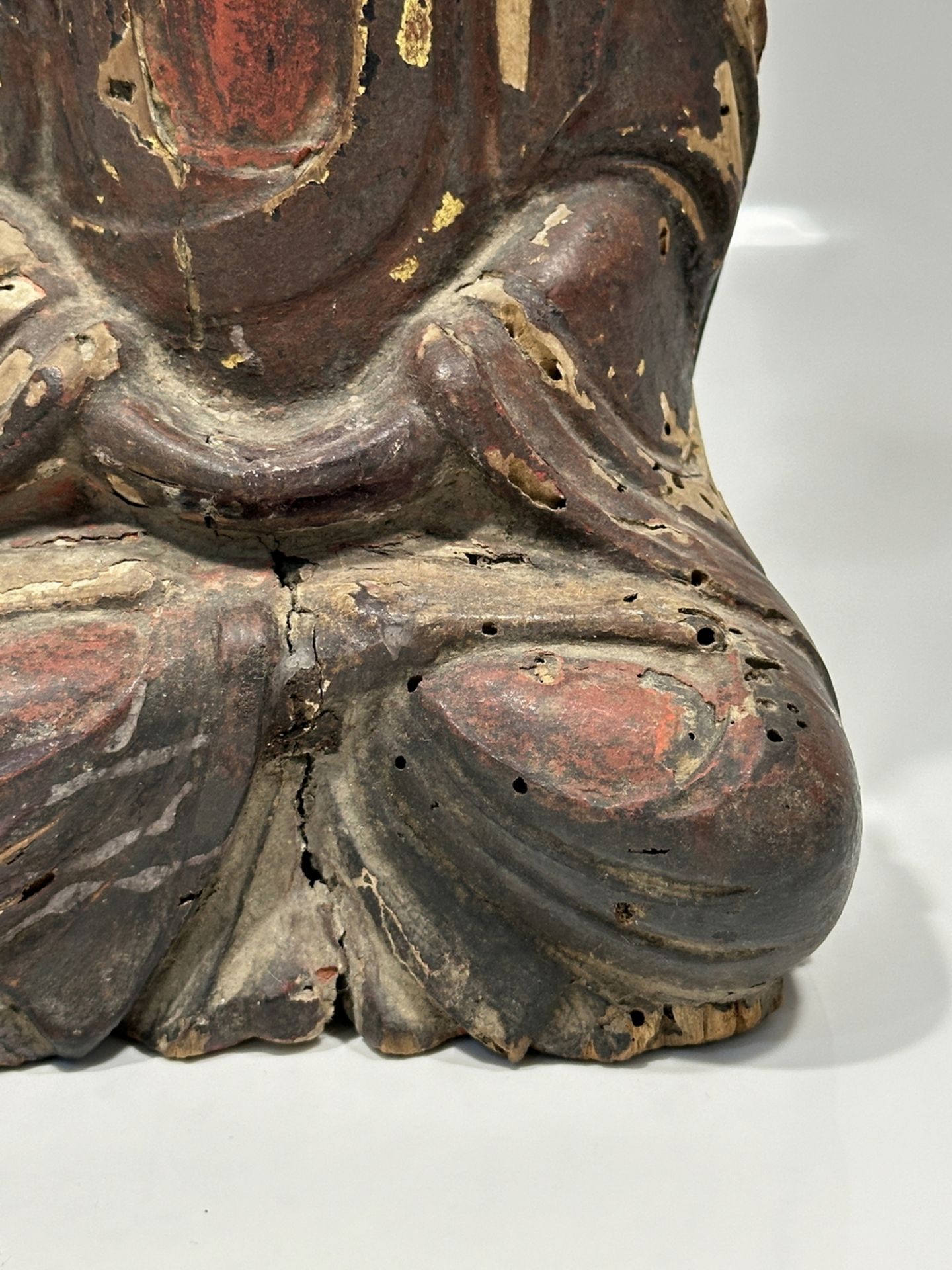 A Chinese wood sculpture, 17TH Century earlier Pr. Collection of NARA private gallary. - Image 8 of 10