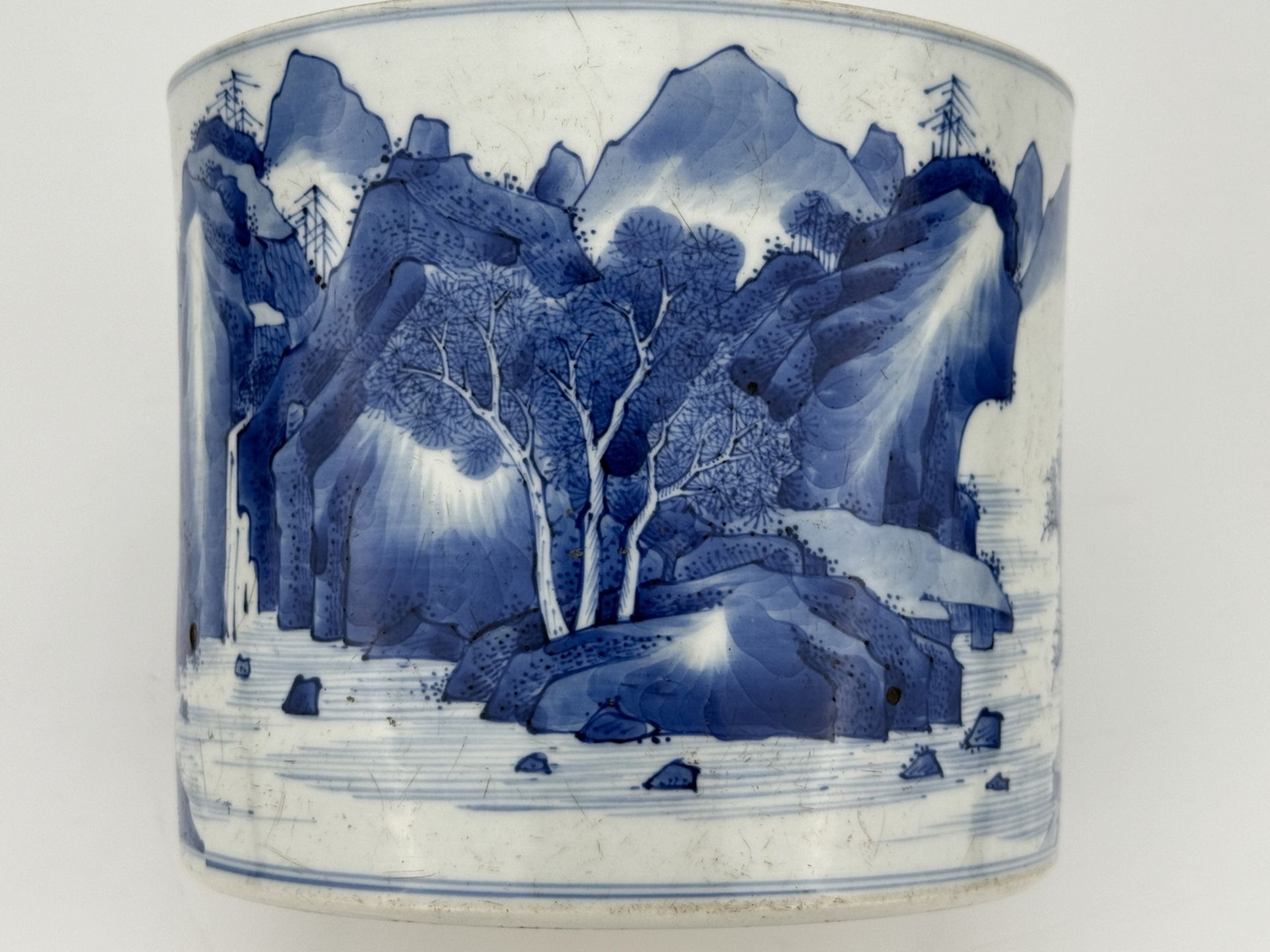 A Chinese Blue&White brushpot, 16TH/17TH Century Pr.  - Image 7 of 9