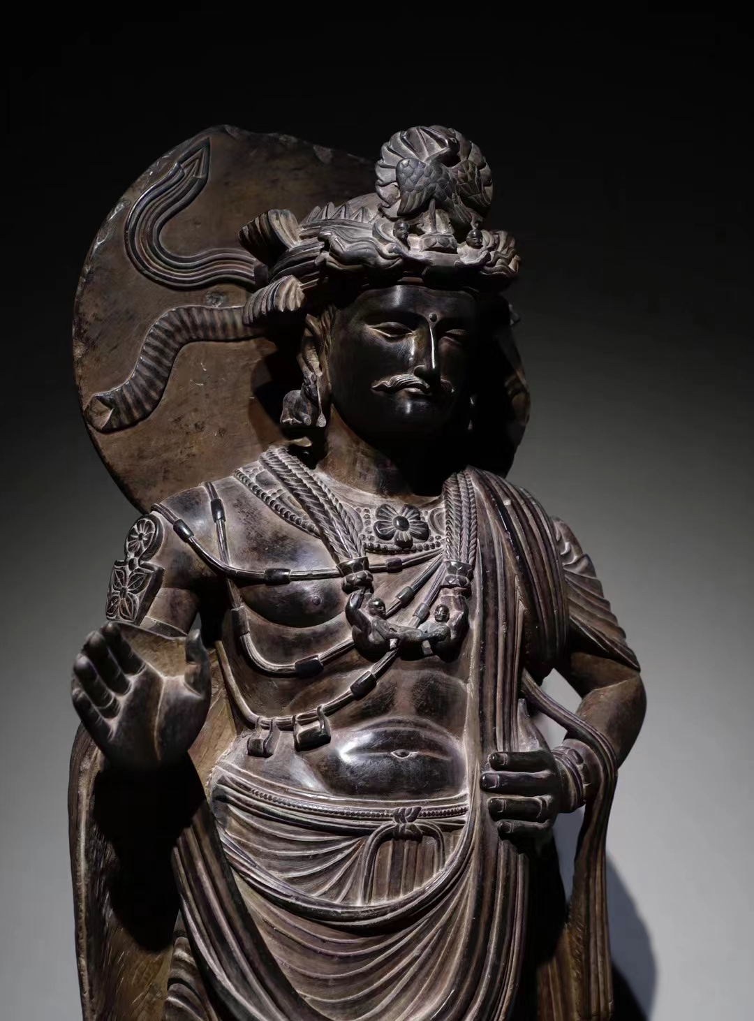 A Chinese stone sculpture, 14TH Century earlier Pr. Collection of NARA private gallary. - Image 6 of 10
