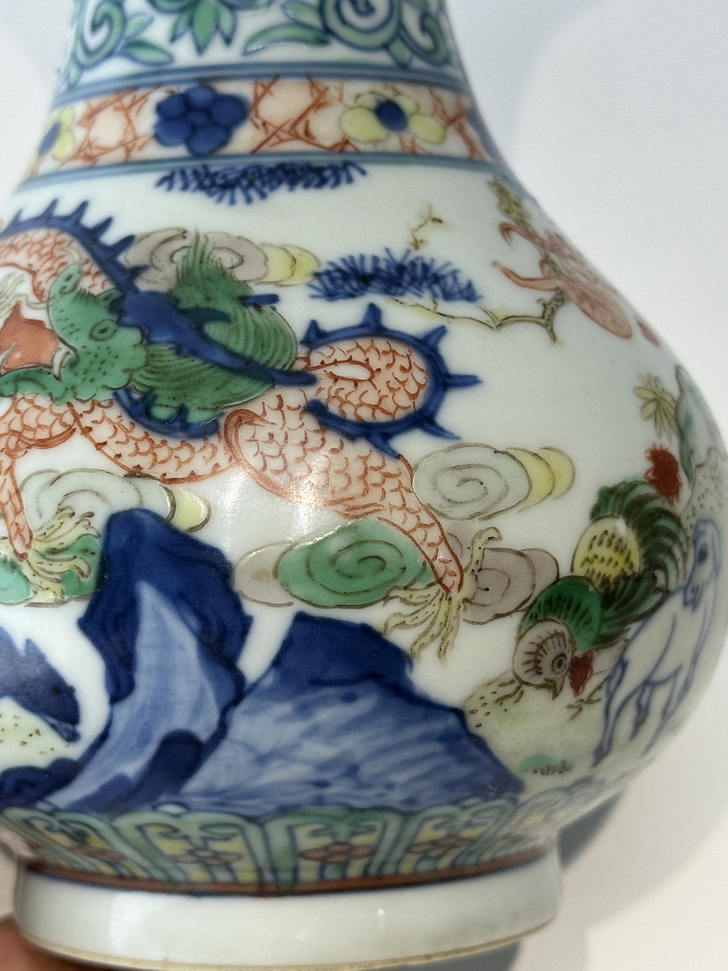 Chinese Doucai Porcelain Vase, Qianlong Mark. - Image 17 of 23