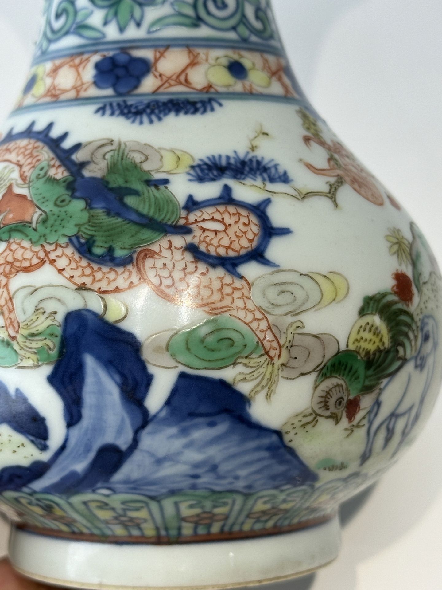 Chinese Doucai Porcelain Vase, Qianlong Mark. - Bild 17 aus 23