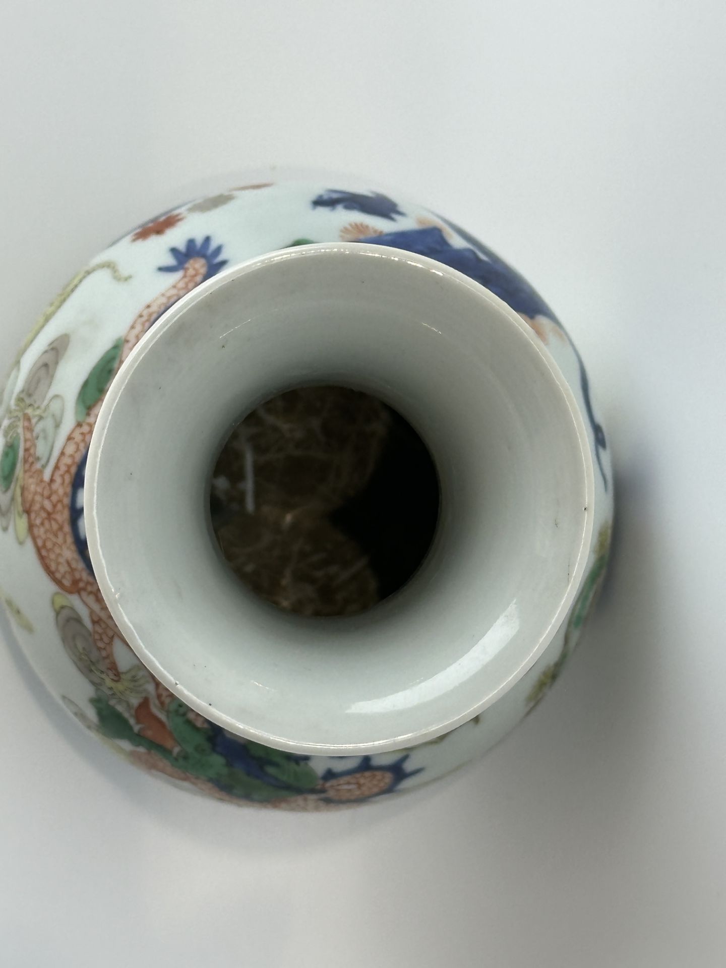 Chinese Doucai Porcelain Vase, Qianlong Mark. - Bild 3 aus 23