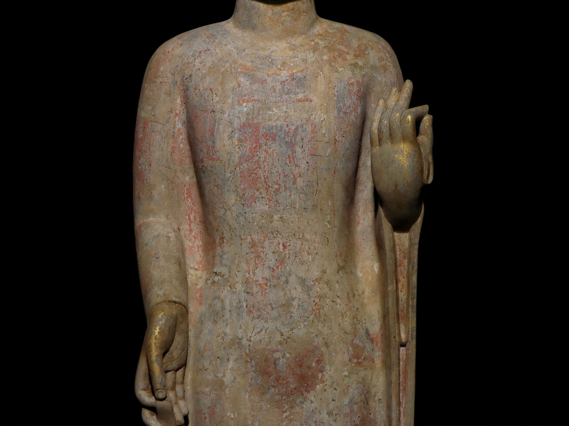 A Chinese stone sculpture, 14TH Century earlier Pr. Collection of NARA private gallary. - Image 4 of 9