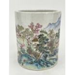 A Chinese Famille Rose brushpot, 18TH/19TH Century Pr. 
