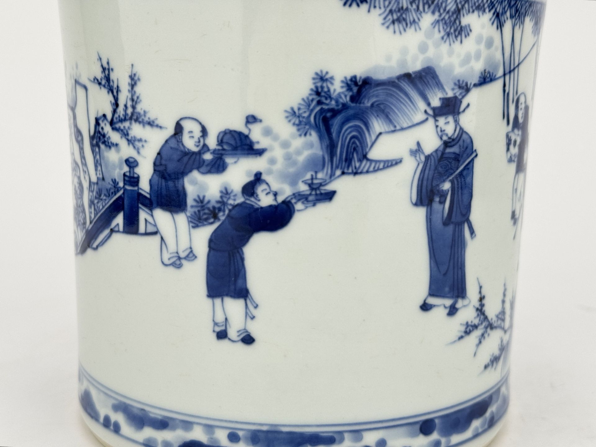 A Chinese Blue&White brushpot, 16TH/17TH Century Pr.  - Image 4 of 9