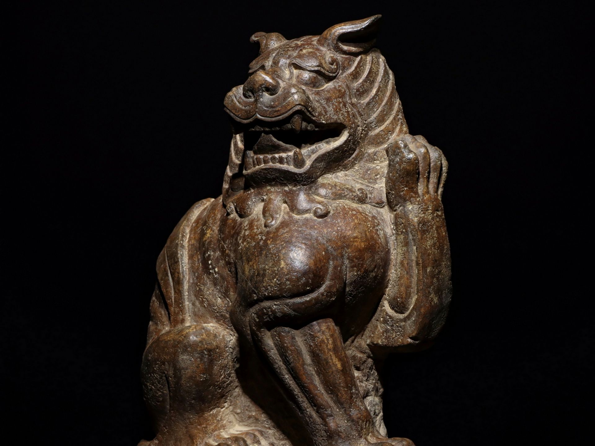 A Chinese stone sculpture, 14TH Century earlier Pr. Collection of NARA private gallary. - Image 5 of 9