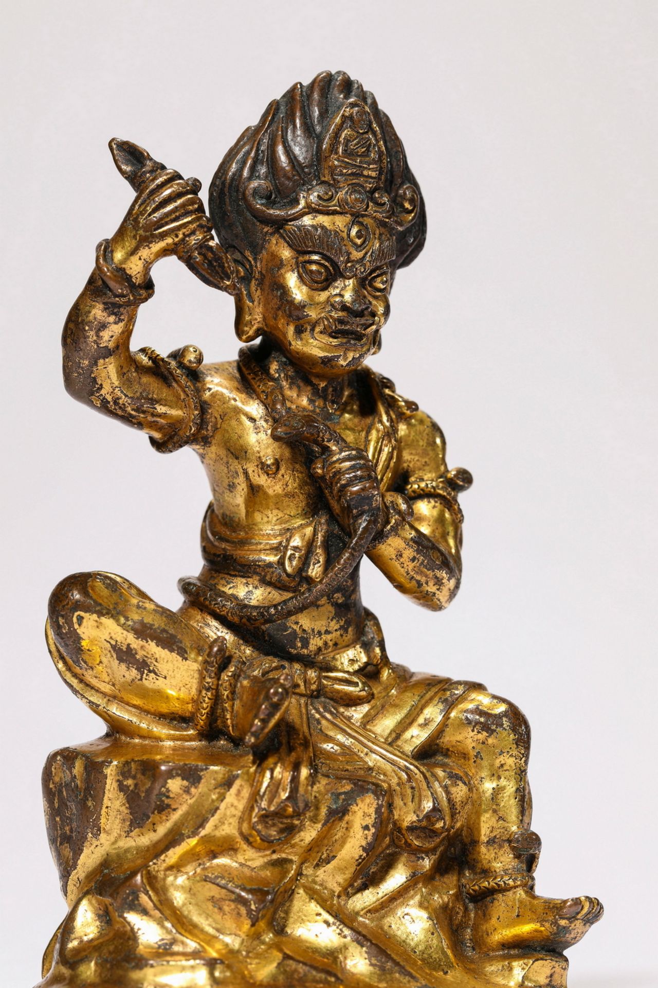 A Chinese bronze figure, 16TH/17TH Century Pr.Collection of NARA private gallary.  - Image 4 of 6