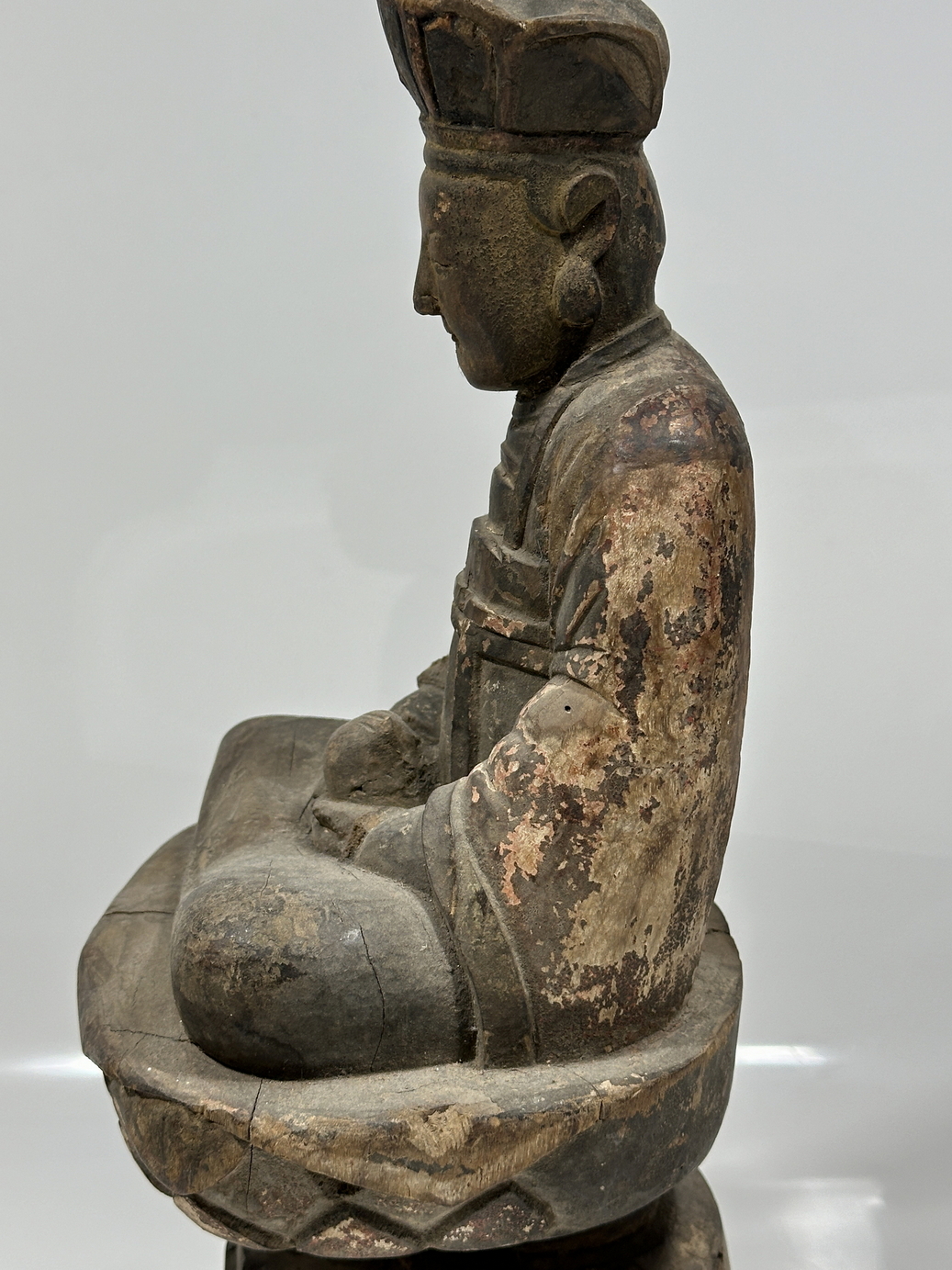 A Chinese wood sculpture, 16TH Century earlier Pr. Collection of NARA private gallary. - Image 9 of 13