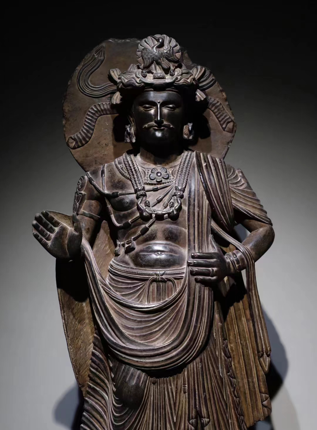 A Chinese stone sculpture, 14TH Century earlier Pr. Collection of NARA private gallary. - Image 4 of 10