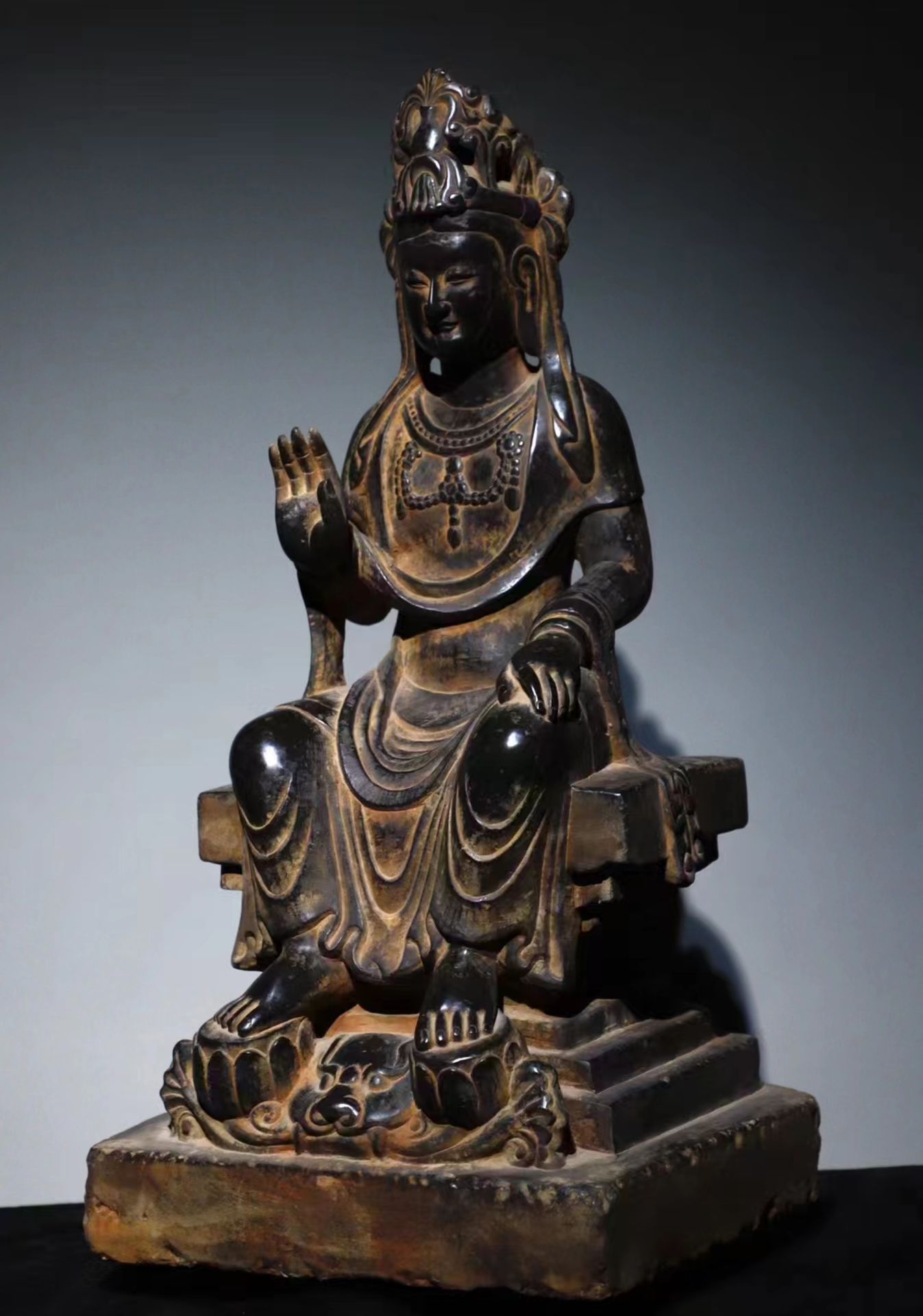 A Chinese stone sculpture, 14TH Century earlier Pr. Collection of NARA private gallary. - Image 3 of 8