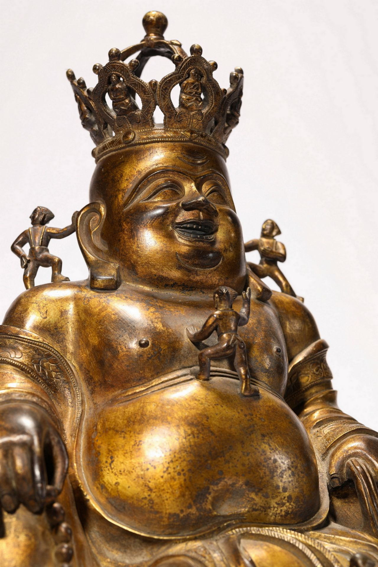 A Chinese bronze figure, 16TH/17TH Century Pr.Collection of NARA private gallary.  - Image 4 of 7