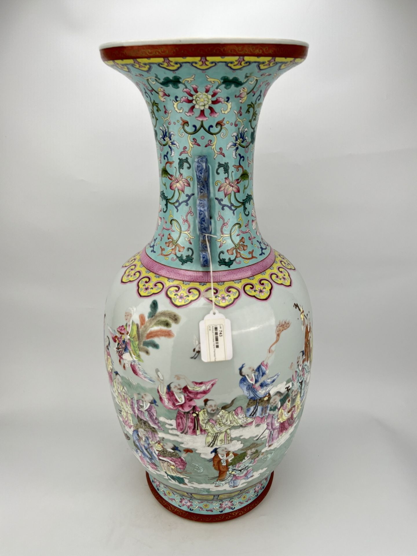 An extra ordinary large size of Chinese Famille Rose rose vase, 18TH/19TH Century Pr.  - Image 15 of 24