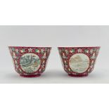 A pair of Chinese Famille Rose bowls, 19TH/20TH Century Pr. 