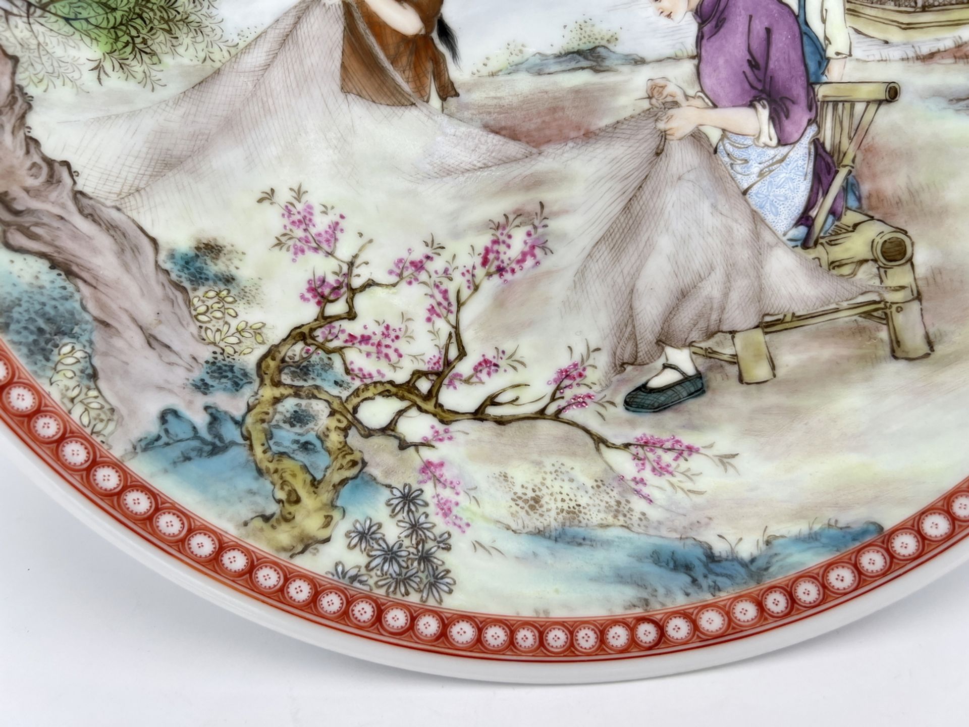 A Chinese Famille Rose dish, 20Th Century. - Image 3 of 10