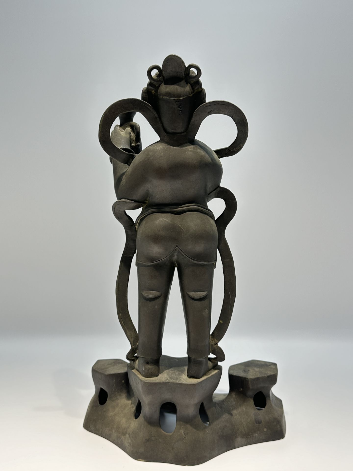 A Chinese bronze figure, 16TH/17TH Century Pr.Collection of NARA private gallary.  - Image 4 of 9