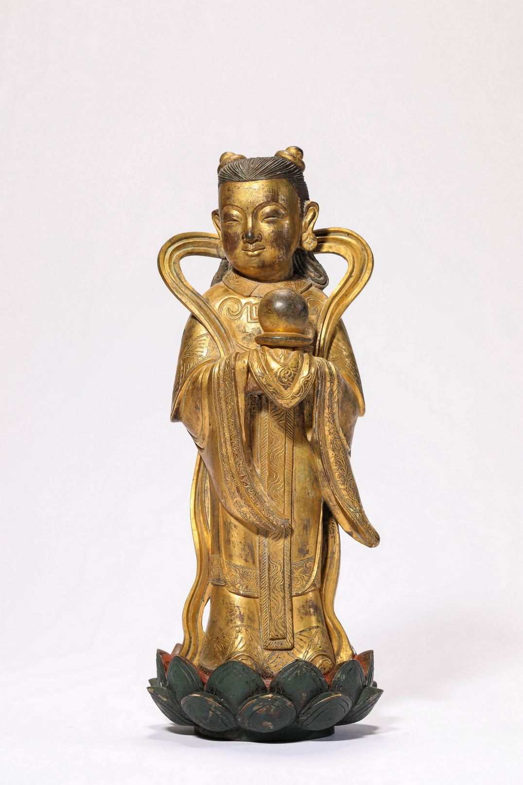 A pair Chinese bronze figures, 16TH/17TH Century Pr.Collection of NARA private gallary.  - Image 6 of 9
