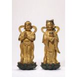 A pair Chinese bronze figures, 16TH/17TH Century Pr.Collection of NARA private gallary. 