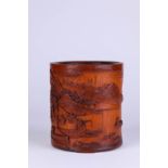 A Chinese bamboo carved brush pot, 17TH/18TH Century Pr. 