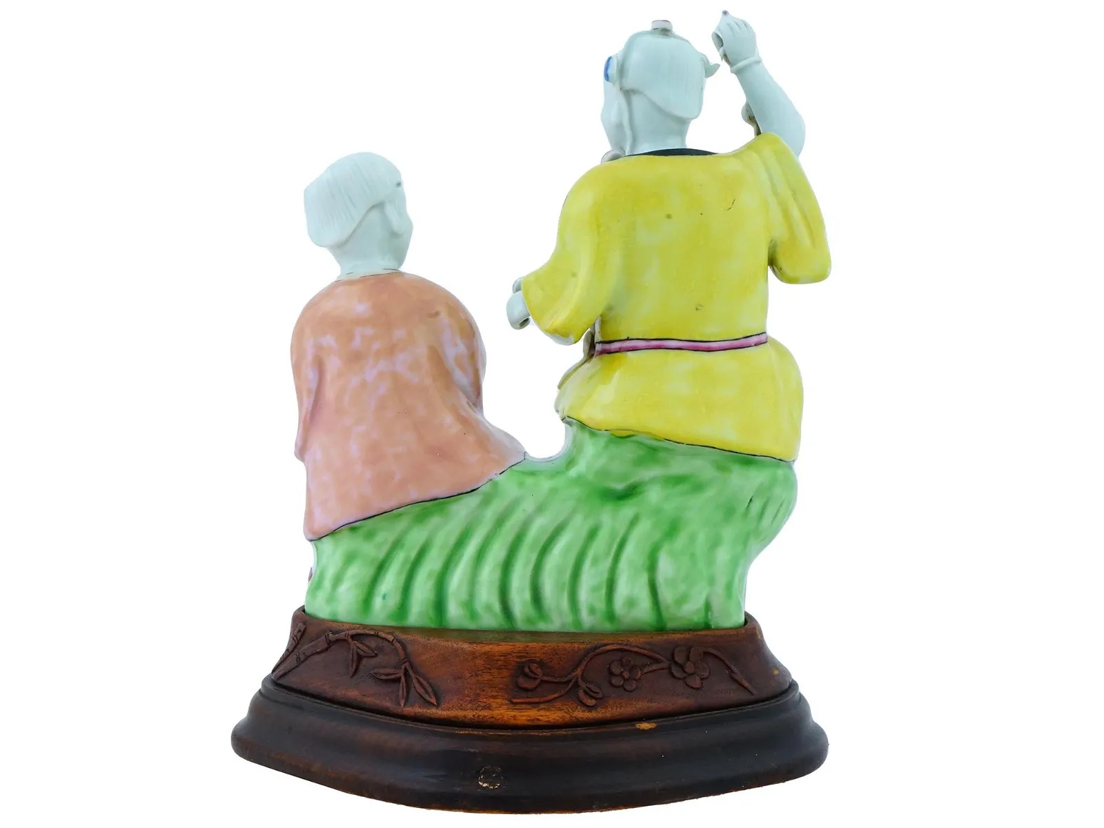 ANTIQUE CHINESE FAMILLE ROSE PORCELAIN FIGURAL GROUP(with Stand) - Image 3 of 5