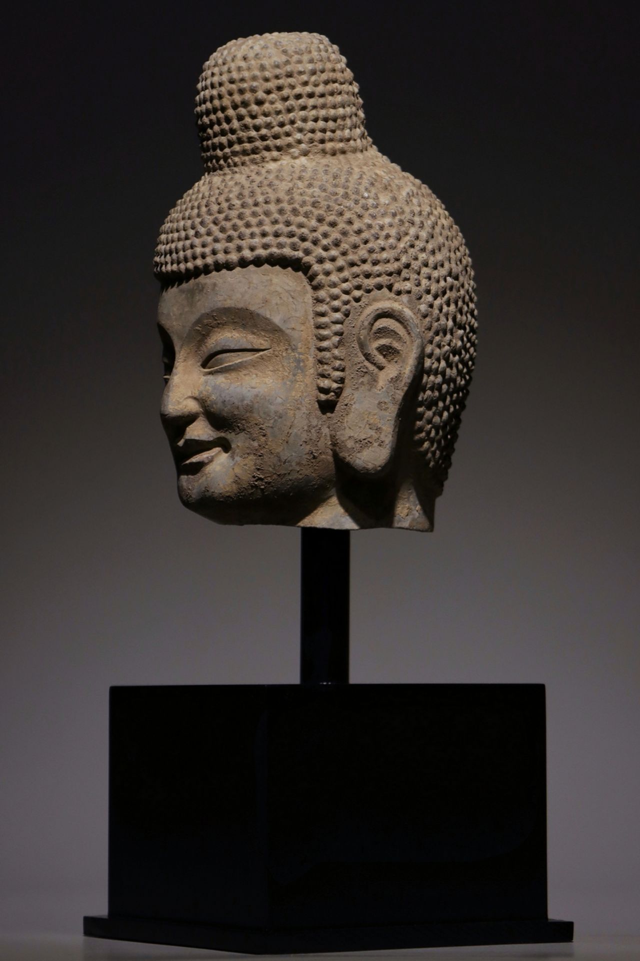 A Chinese stone sculpture, 14TH Century earlier Pr. Collection of NARA private gallary. - Image 4 of 7