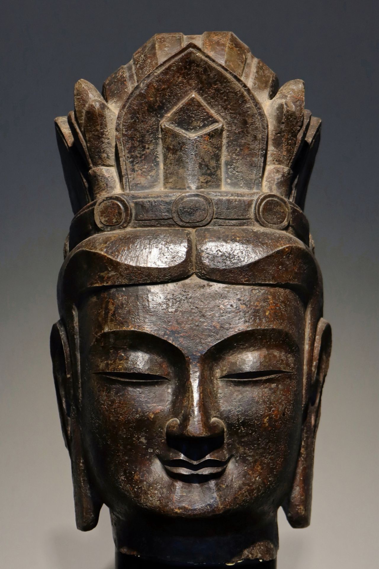 A Chinese stone sculpture, 14TH Century earlier Pr. Collection of NARA private gallary. - Image 5 of 9