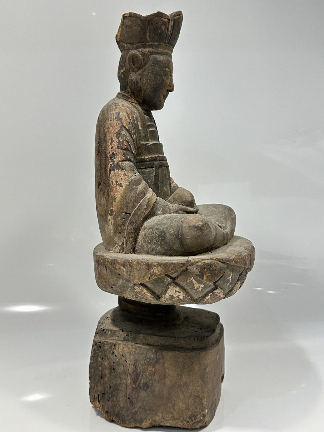 A Chinese wood sculpture, 16TH Century earlier Pr. Collection of NARA private gallary. - Image 4 of 13