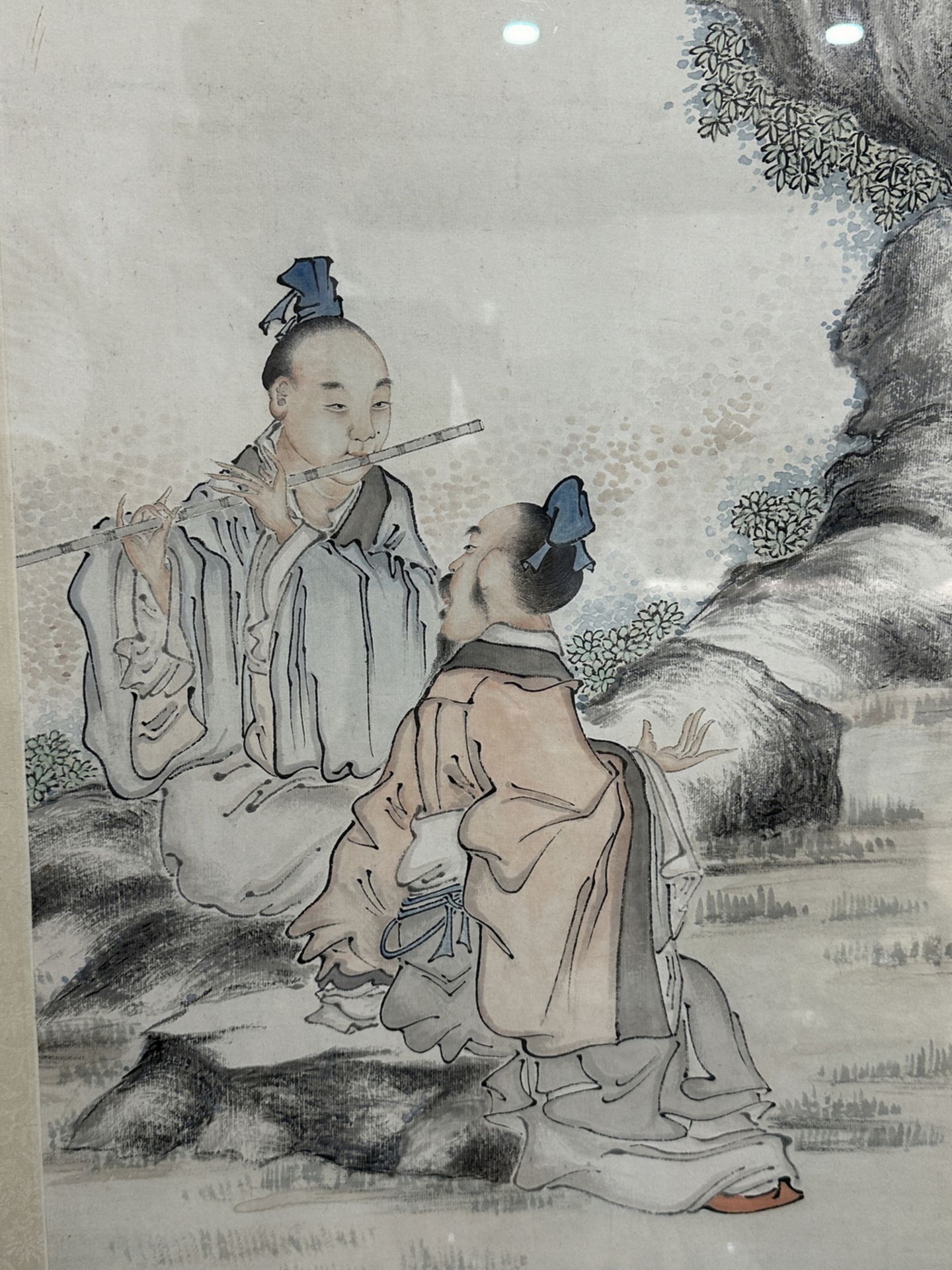 4 Chinese Ink Drawings of Guidance of Enlightenment Panels , Follower of Zhang Daqian - Image 10 of 15