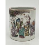 A Chinese Famille Rose brushpot, 18TH/19TH Century Pr. 