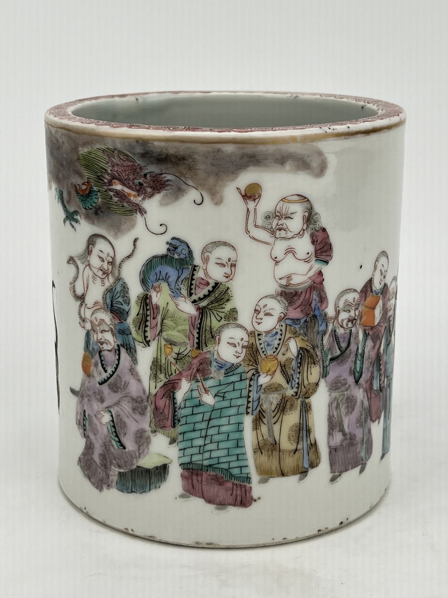 A Chinese Famille Rose brushpot, 18TH/19TH Century Pr. 