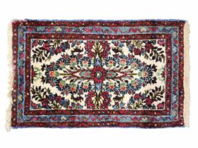Persian carpet, the Madan Lilian rug, defects. Dimensions: 87X55 cm. Period: 20th century