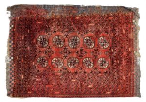 Persian carpet, handmade. Defects. Dimensions: 102X134 cm. Period: 20th century