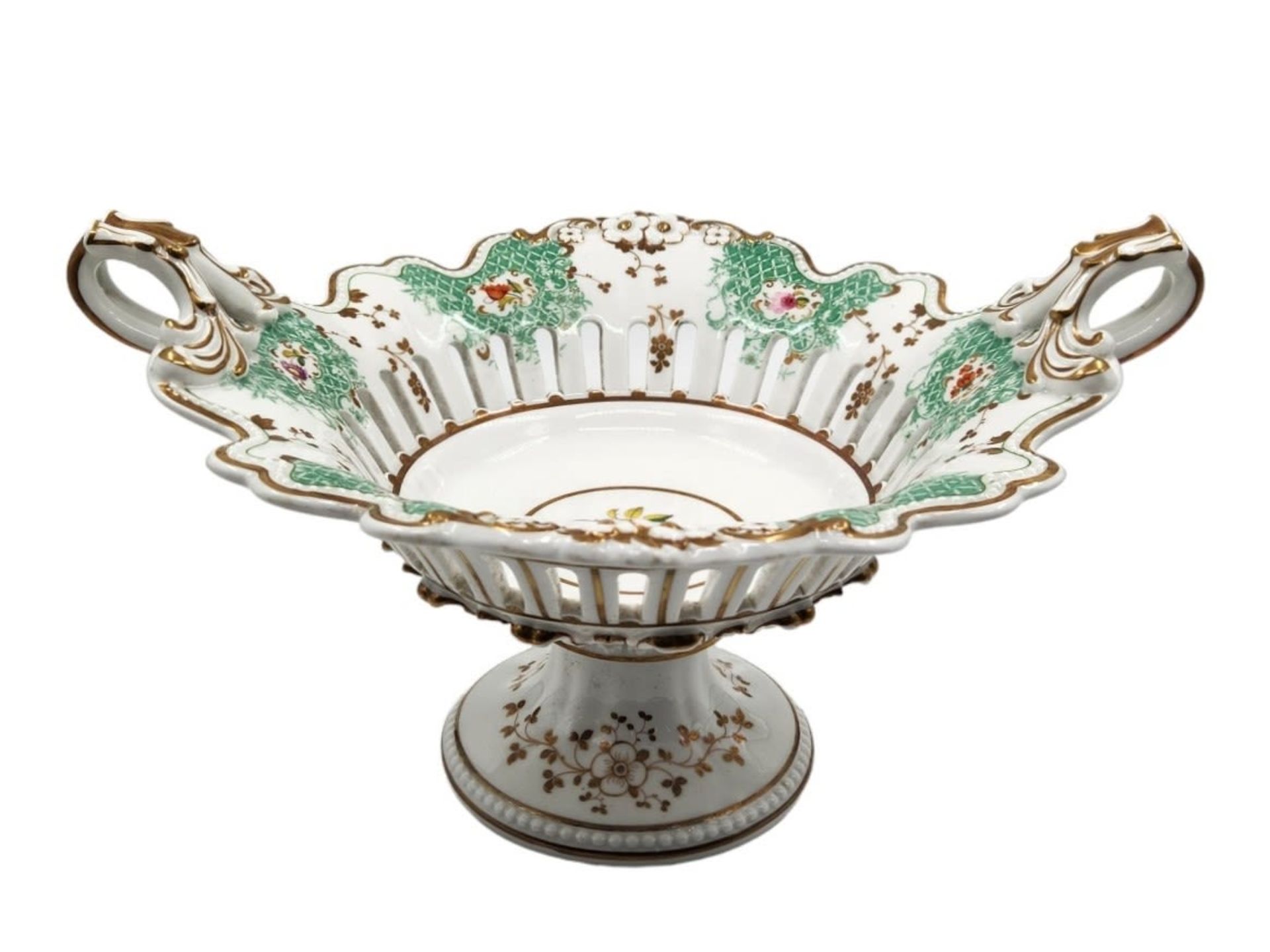 An antique Victorian English centerpiece, made in one of the Staffordshire factories circa 1860-