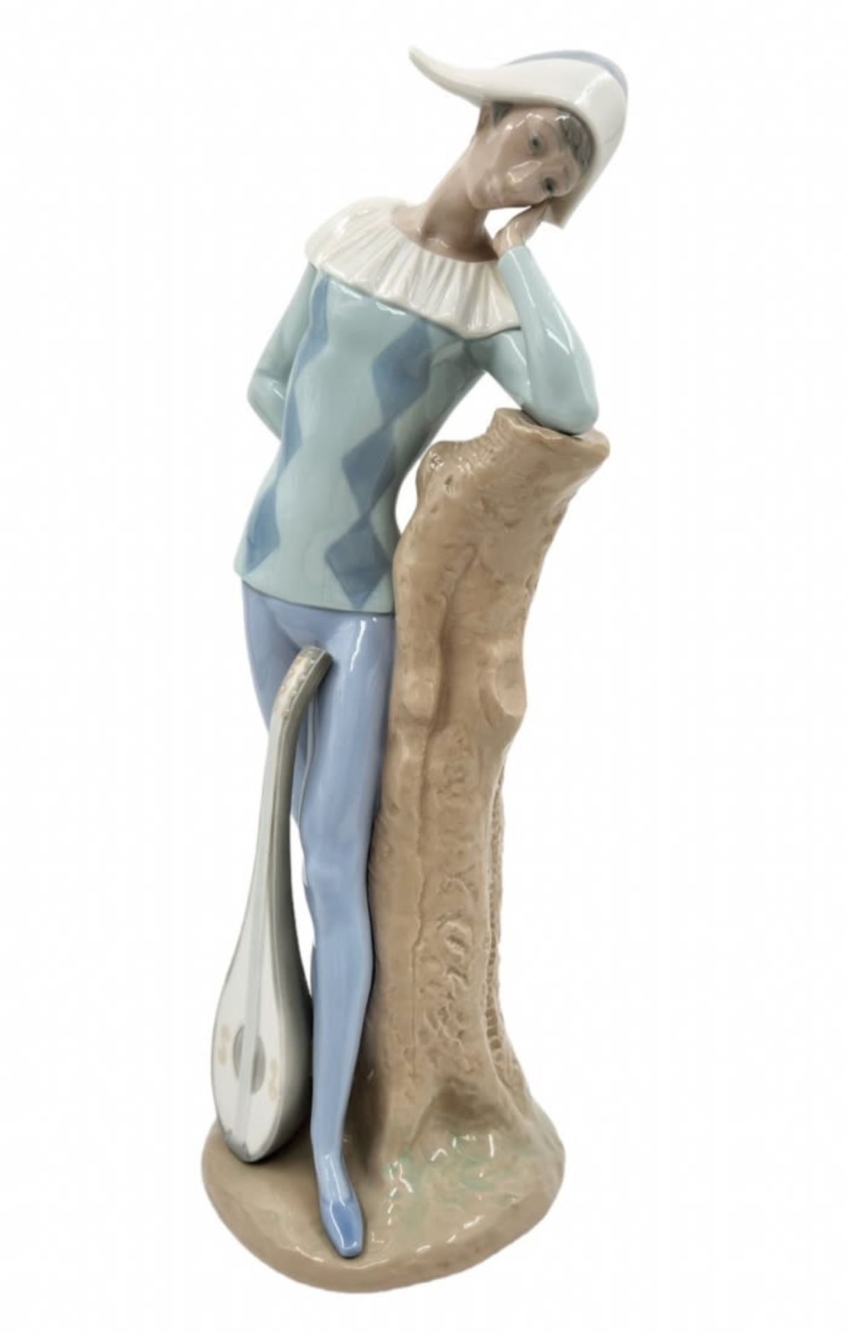 Spanish porcelain figurine made by: 'NAO' (from Lladro workshop), in the form of Harlequin, - Image 2 of 5