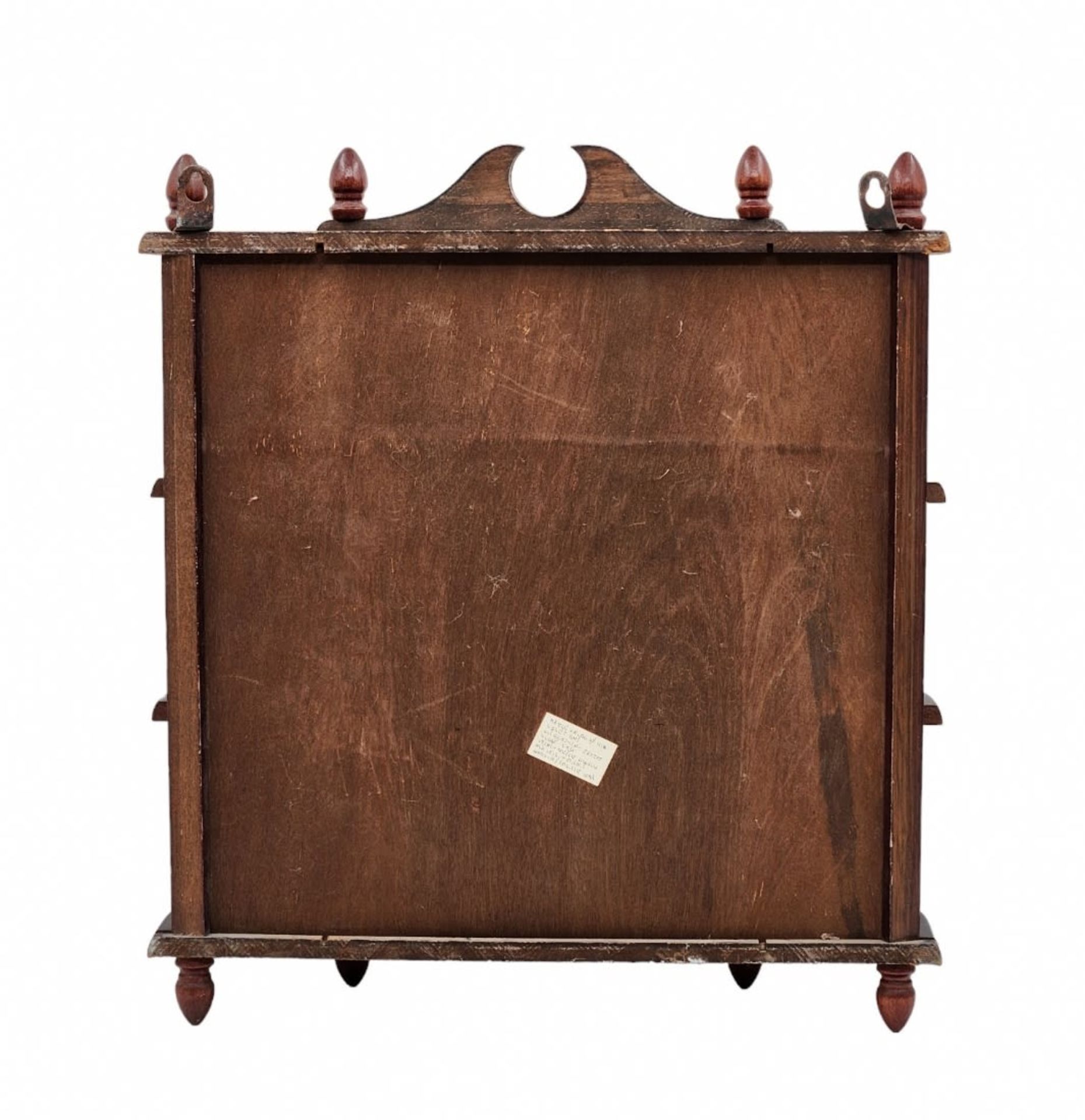 #2 A small wall cabinet for hanging, cabinet made of wood, glass and metal device, condition - Image 3 of 4